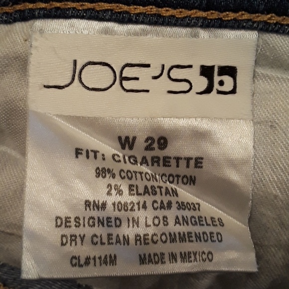 Joe's Cigarette Fit Stretch Jeans. Womens Size: W29x25L - Picture 5 of 7